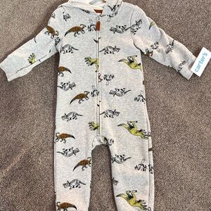 Carter's Gray Dinosaur Print Kids One Piece